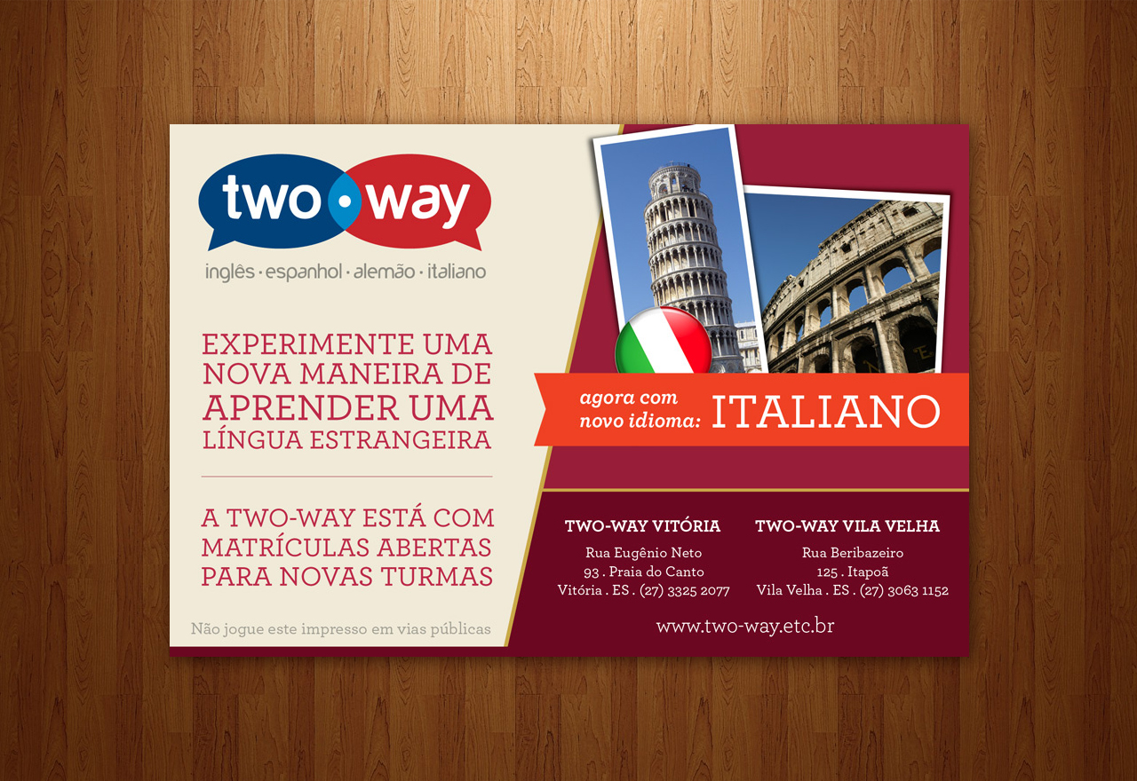 Two-Way – Panfleto, Busdoor e Banner